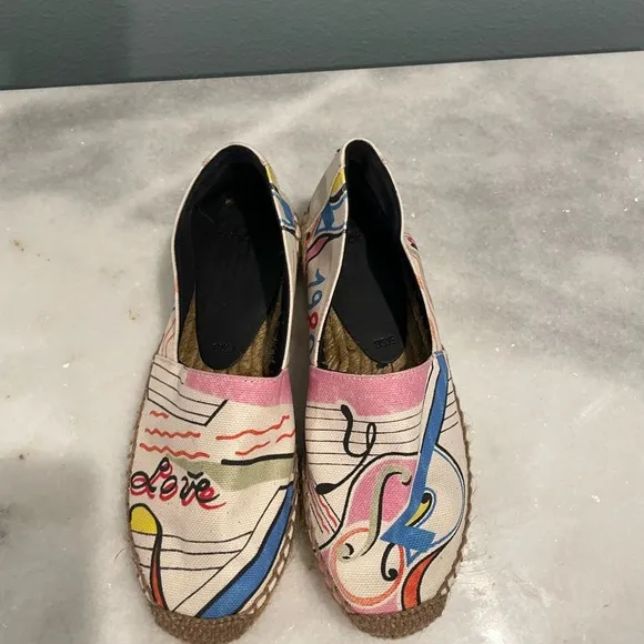 YSL SAINT LAURENT Perseo Canvas Espadrille Shoes EU size 35.5
