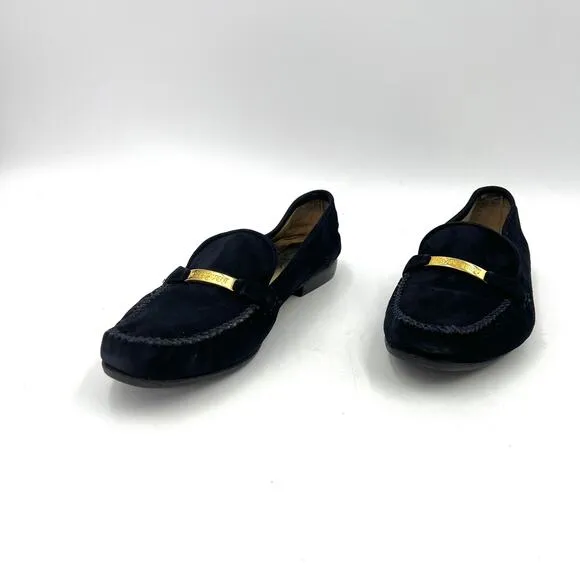Yves Saint Laurant Suede Loafers Navy Blue Menswear Style