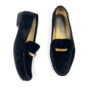 Yves Saint Laurant Suede Loafers Navy Blue Menswear Style