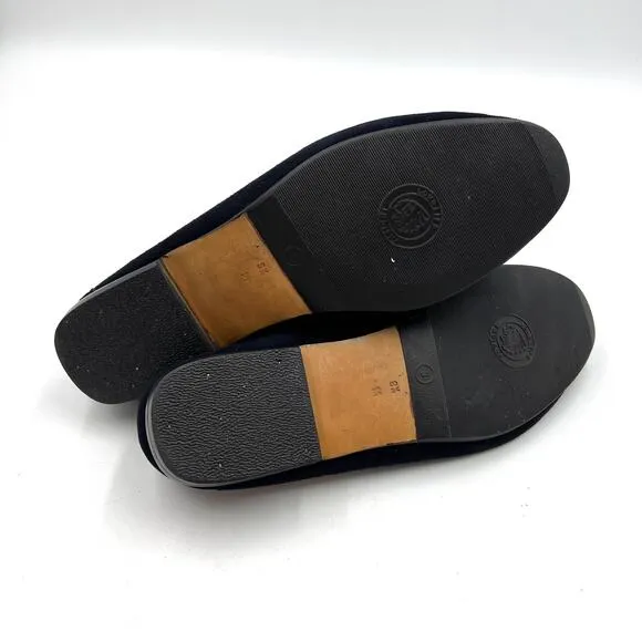 Yves Saint Laurant Suede Loafers Navy Blue Menswear Style
