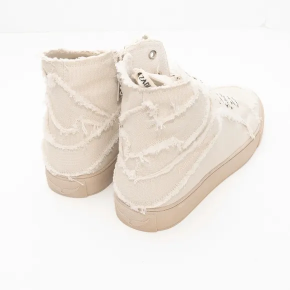 Zadig Voltaire. High Flash Canvas Shoes In White.