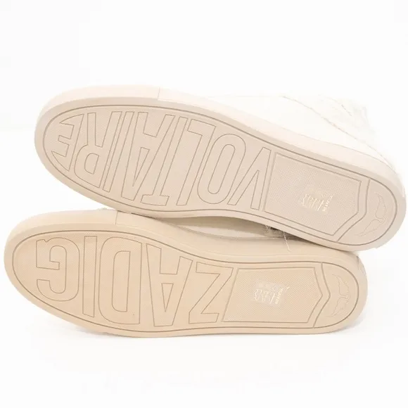 Zadig Voltaire. High Flash Canvas Shoes In White.