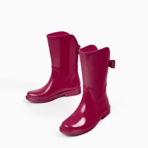 Zara girls fuchsia rain boots NWT