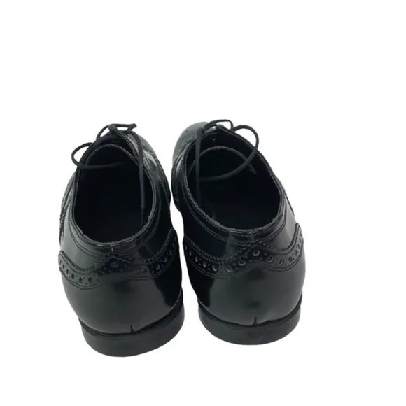 ZARA MAN Oxford Dress Shoes Leather Gold Black Brogue Luxury