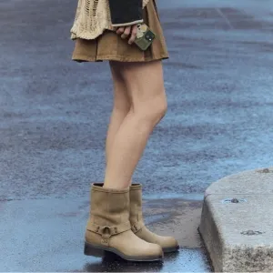 Zara NWT suede biker ankle boots