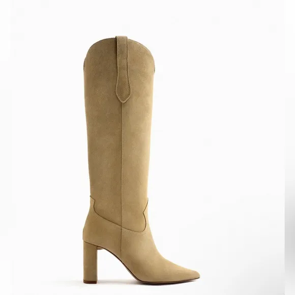 ZARA REAL LEATHER SUEDE BOOTS! NWT