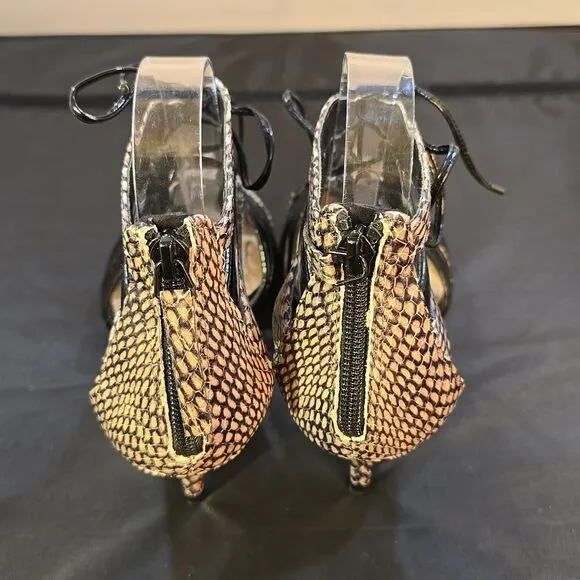 ZARA WOMEN'S KITTEN HEEL LACE-UP MID (2-2.9 in) HEEL HEIGHT WOMEN'S SANDALS